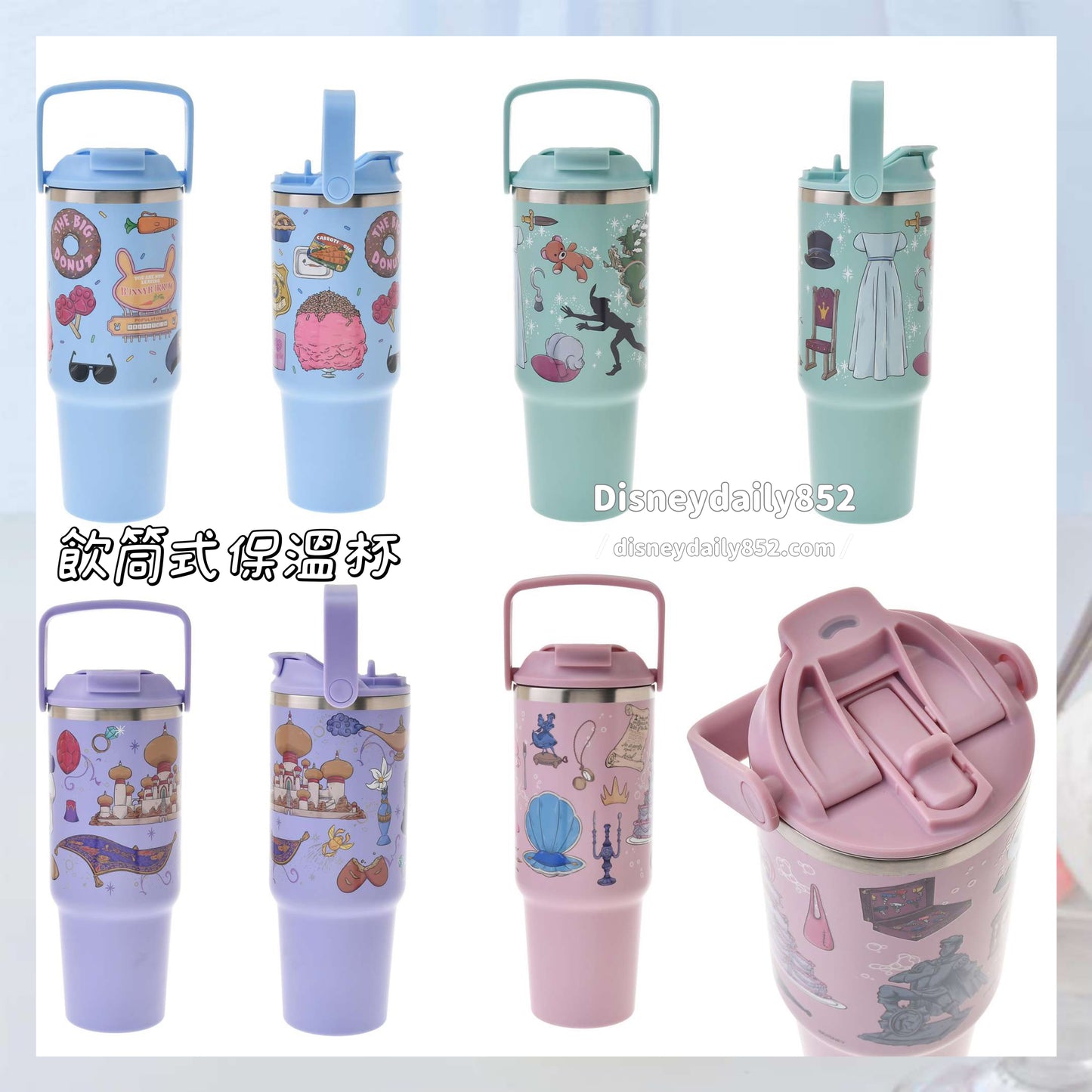 Peter Pan/ Zootopia/ Ariel/ Aladdin 飲筒式保溫杯 - Drinkware