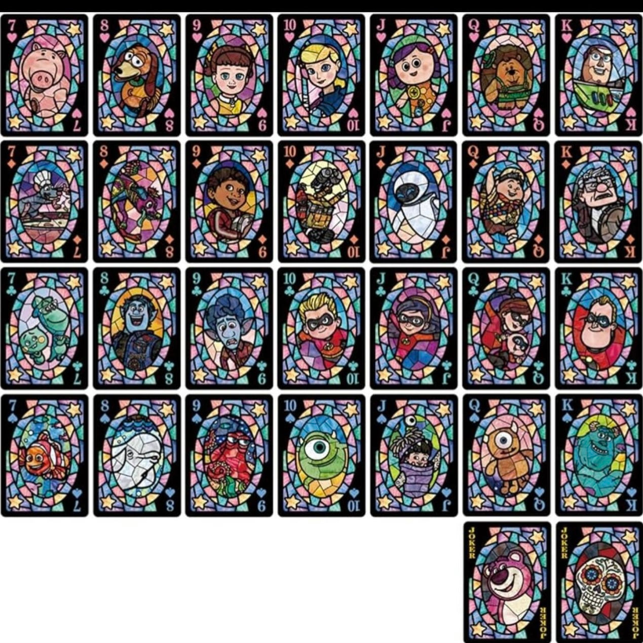 Disney- Pixar 透光 啤牌 三眼仔/ Toy Story/ Lotso/ Sulley/ 大眼仔/ Boo/ Rex