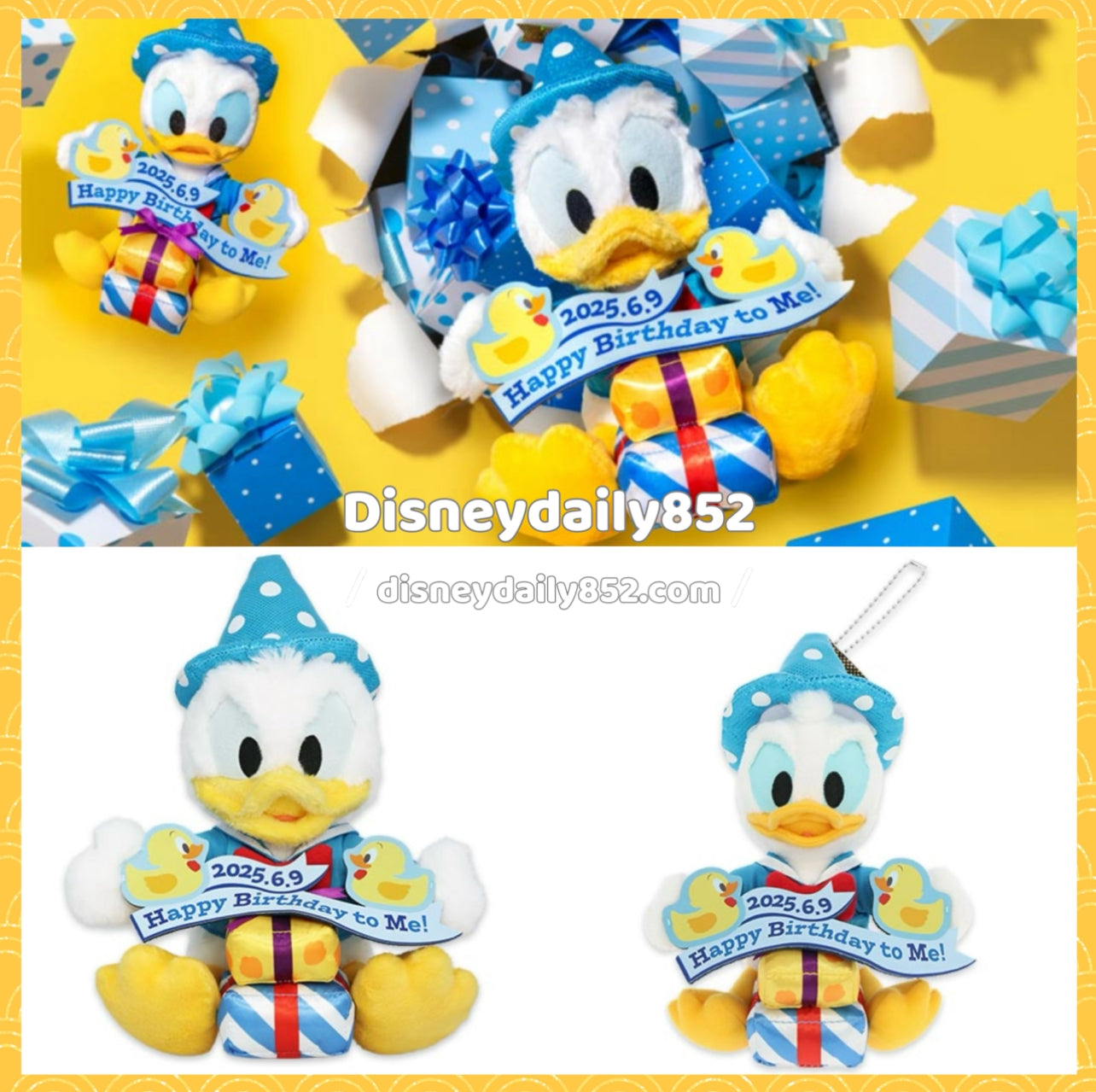 Happy Birthday to Me! Donald 公仔/ 掛飾