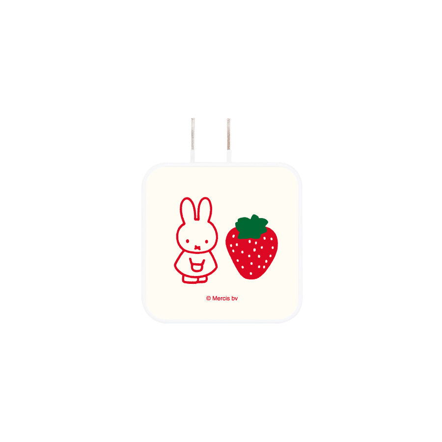 Miffy Strawberry 2腳日本用 USB / USB Type-C AC Adapter (旅行用)