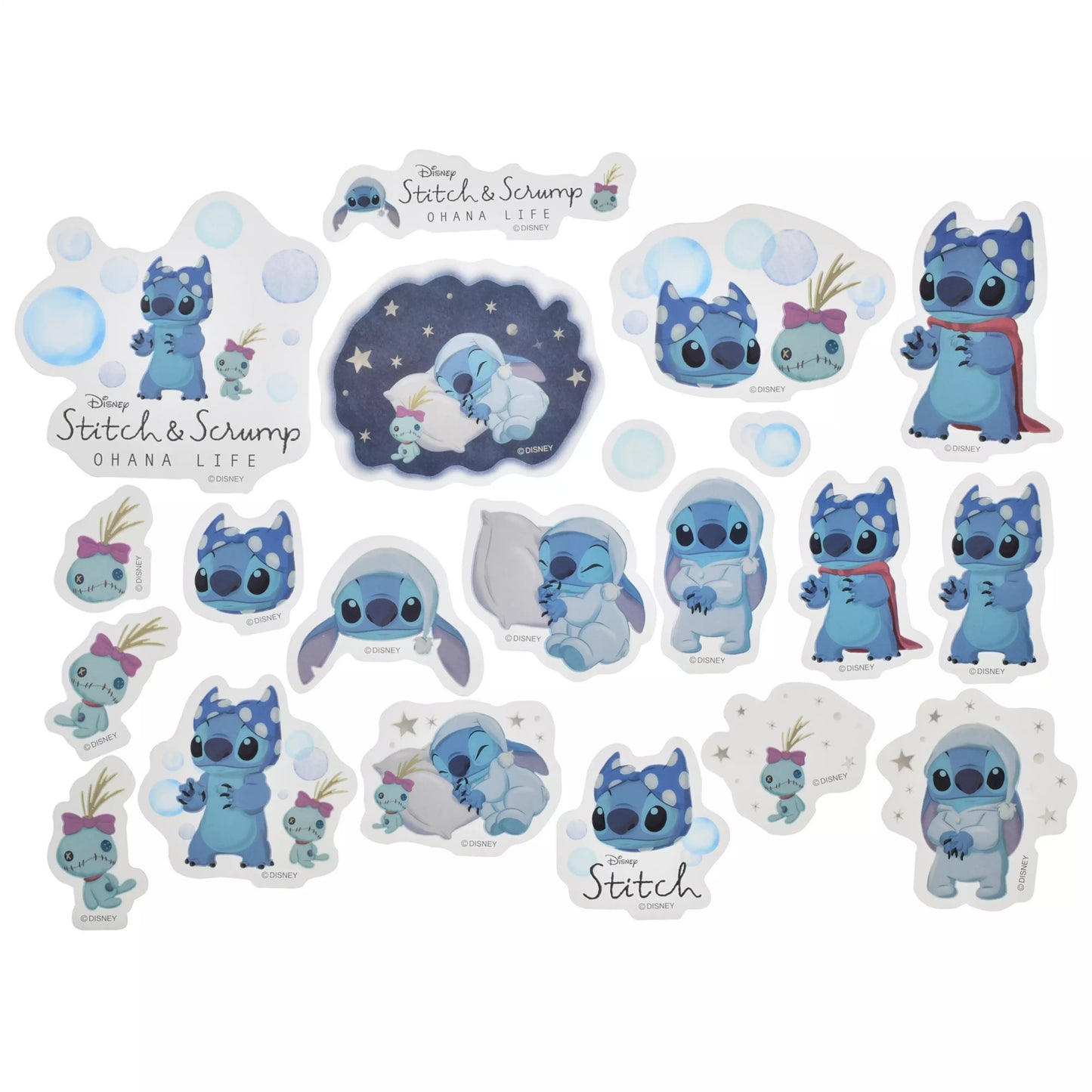 Baymax/ Stitch/ Marie & Dumbo & Bambi/ Princess 大貼紙套裝 Sticker Collection