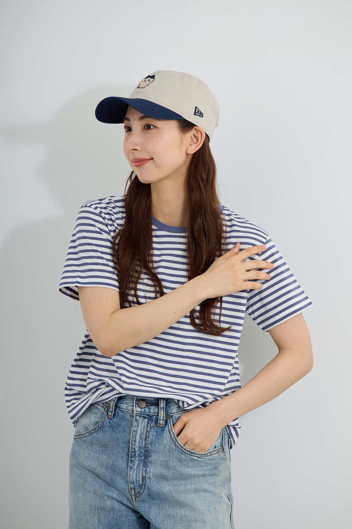 24/10 Chiikawa 小八 棒球帽 NEW ERA® 9TWENTY™ ハチワレ STONE / OS BLUE