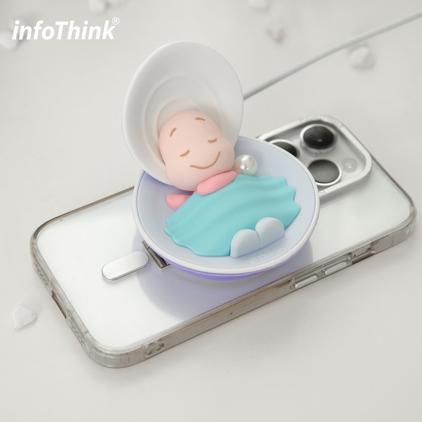 台灣 InfoThink 夢幻深海小牡蠣系列 磁吸充電盤