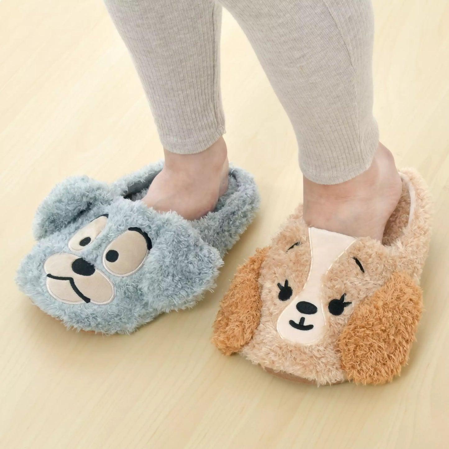Lady & the Tramp 毛毛拖鞋 I LOVE DISNEY DOGS