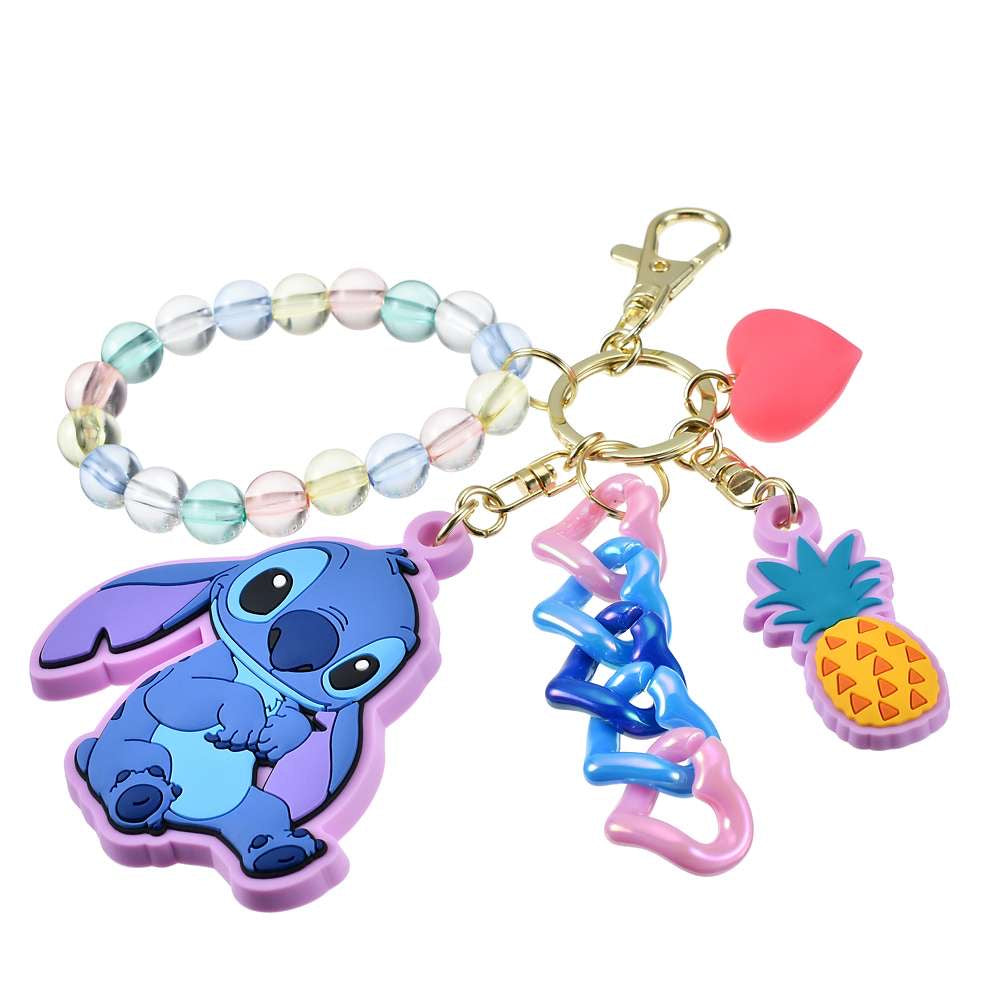 Key chain Fes 三眼仔/ Baymax/ Donald/ Stitch 珠鏈心心匙扣