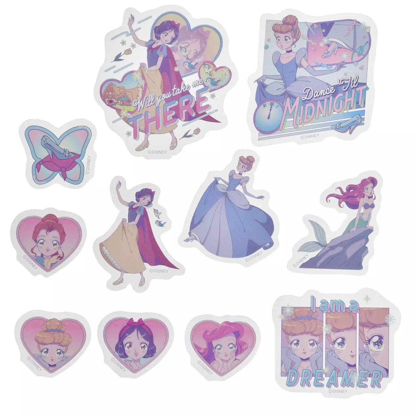 Baymax/ Stitch/ Marie & Dumbo & Bambi/ Princess 大貼紙套裝 Sticker Collection