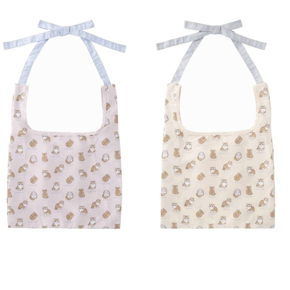 Mofusand 鯊魚貓貓 蝴蝶結2 Way袋/ 荷葉邊Tote Bag