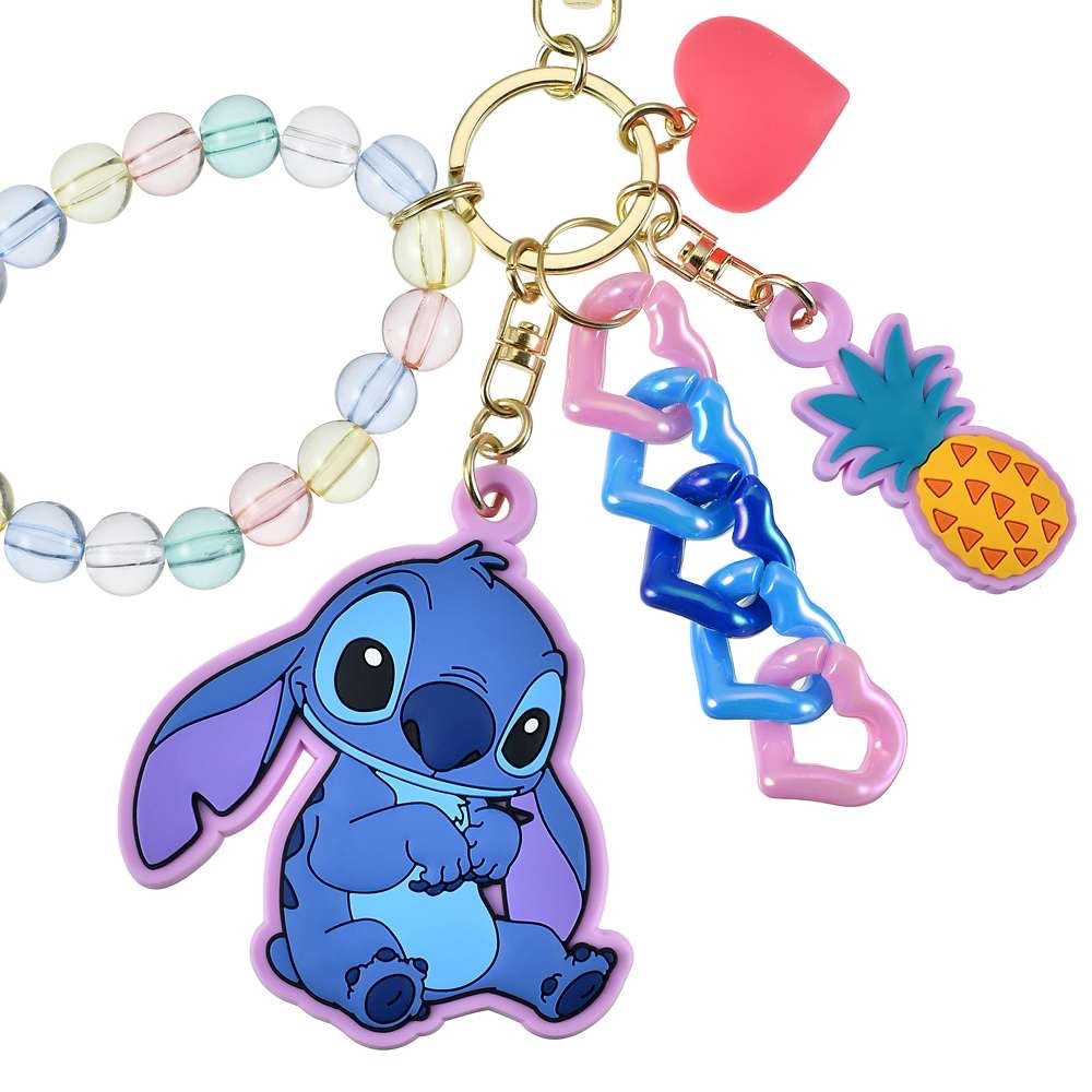 Key chain Fes 三眼仔/ Baymax/ Donald/ Stitch 珠鏈心心匙扣