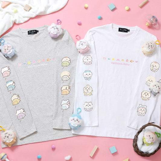 Chiikawa Baby 系列 小可愛 白/灰 長袖衫 ちいかわ