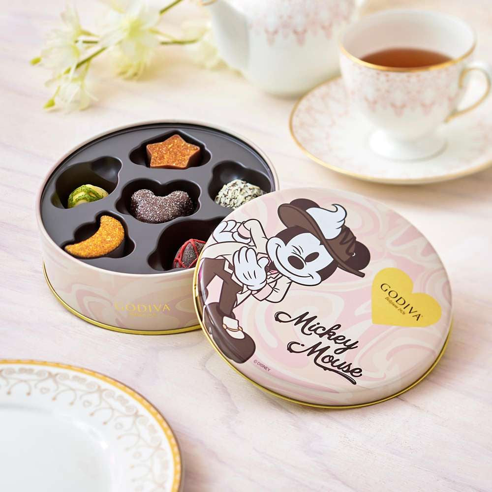 DISNEY VALENTINE GODIVA Mickey圓形罐裝朱古力禮盒