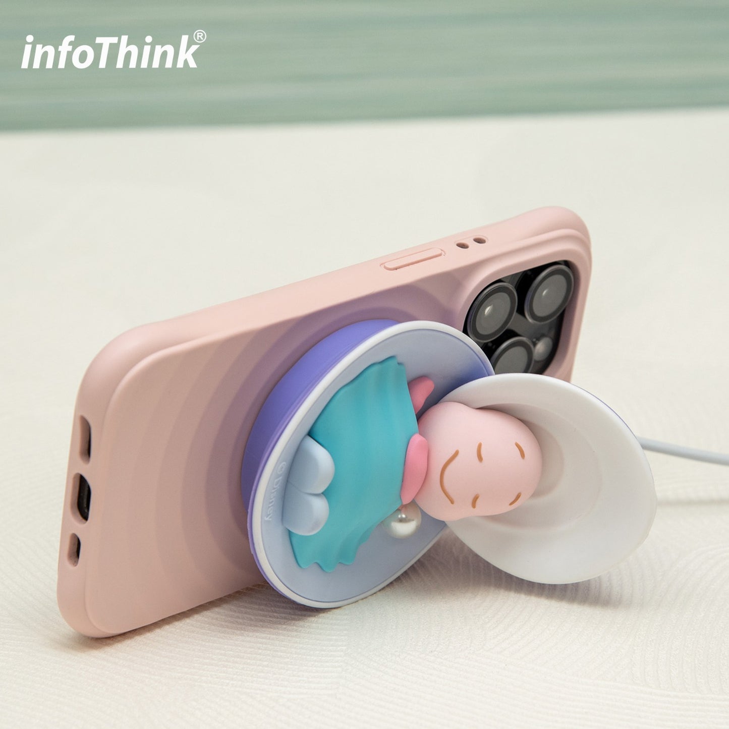 台灣 InfoThink 夢幻深海小牡蠣系列 磁吸充電盤