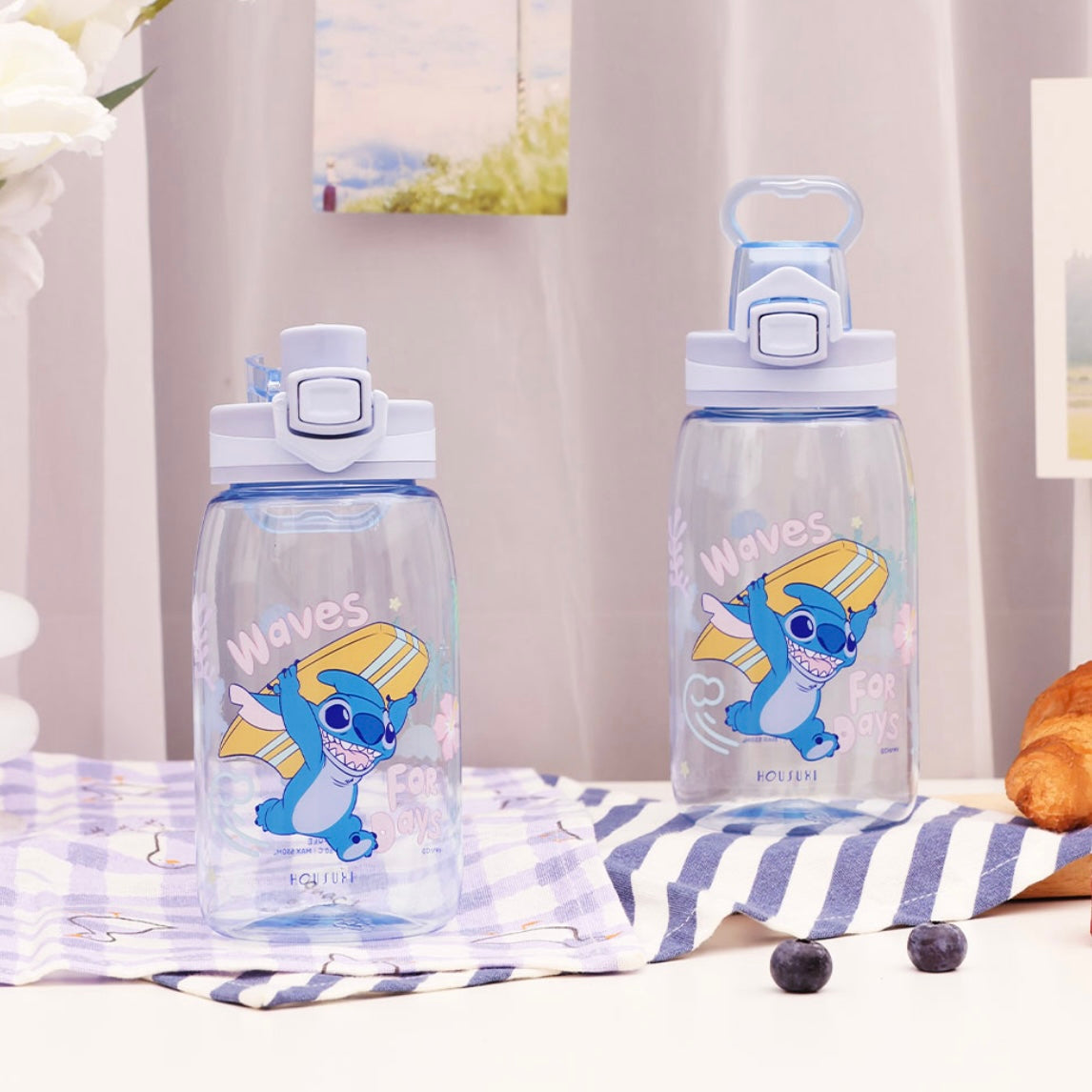 台灣 Stitch 彈蓋水樽 550ml (N)
