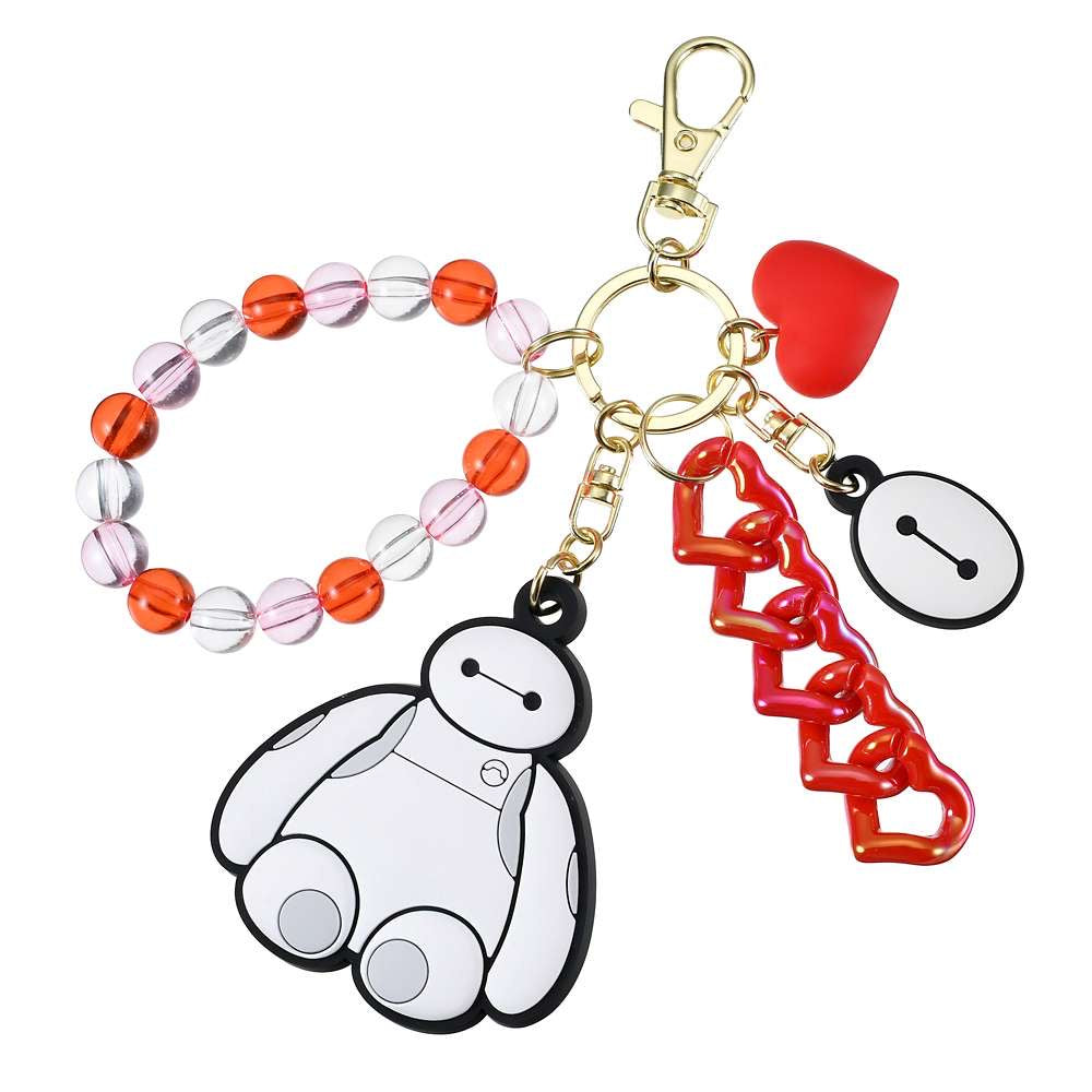 Key chain Fes 三眼仔/ Baymax/ Donald/ Stitch 珠鏈心心匙扣