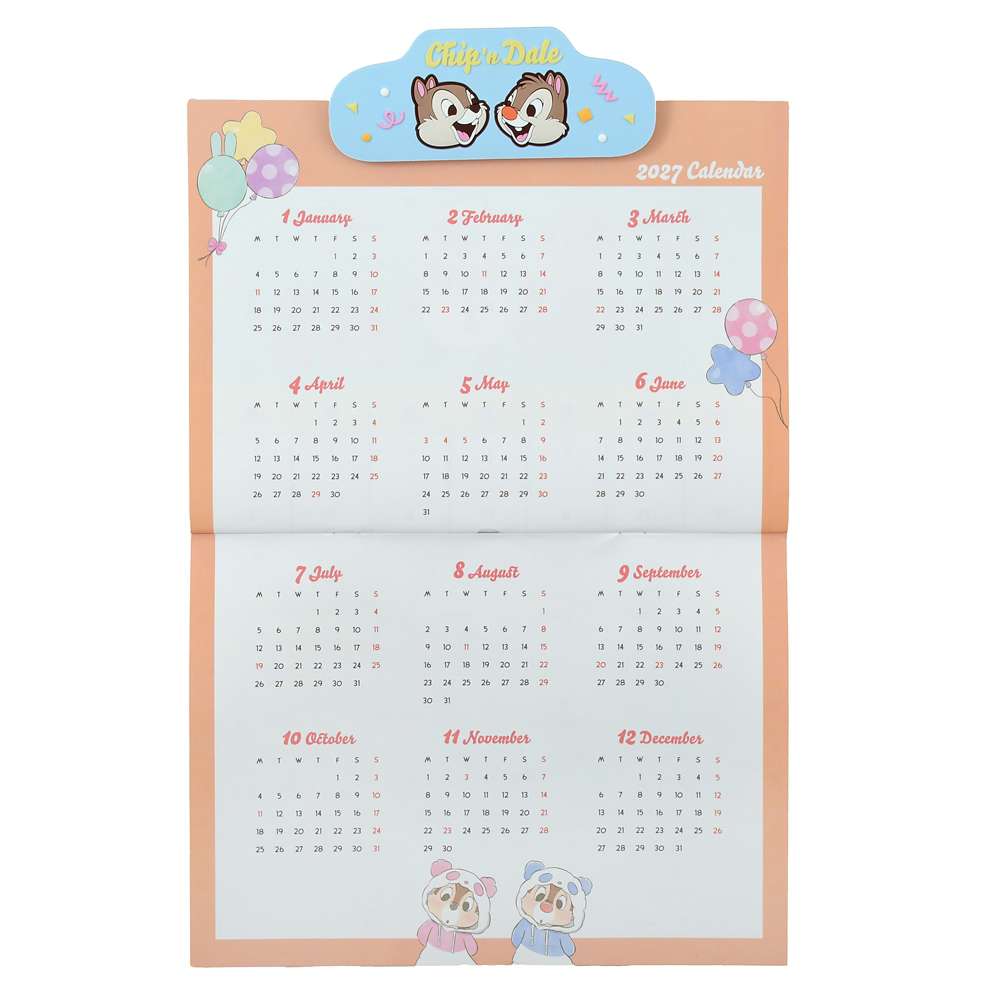 Chip & Dale 掛牆月曆連磁石夾仔 CALENDARS & ORGANIZERS 2026