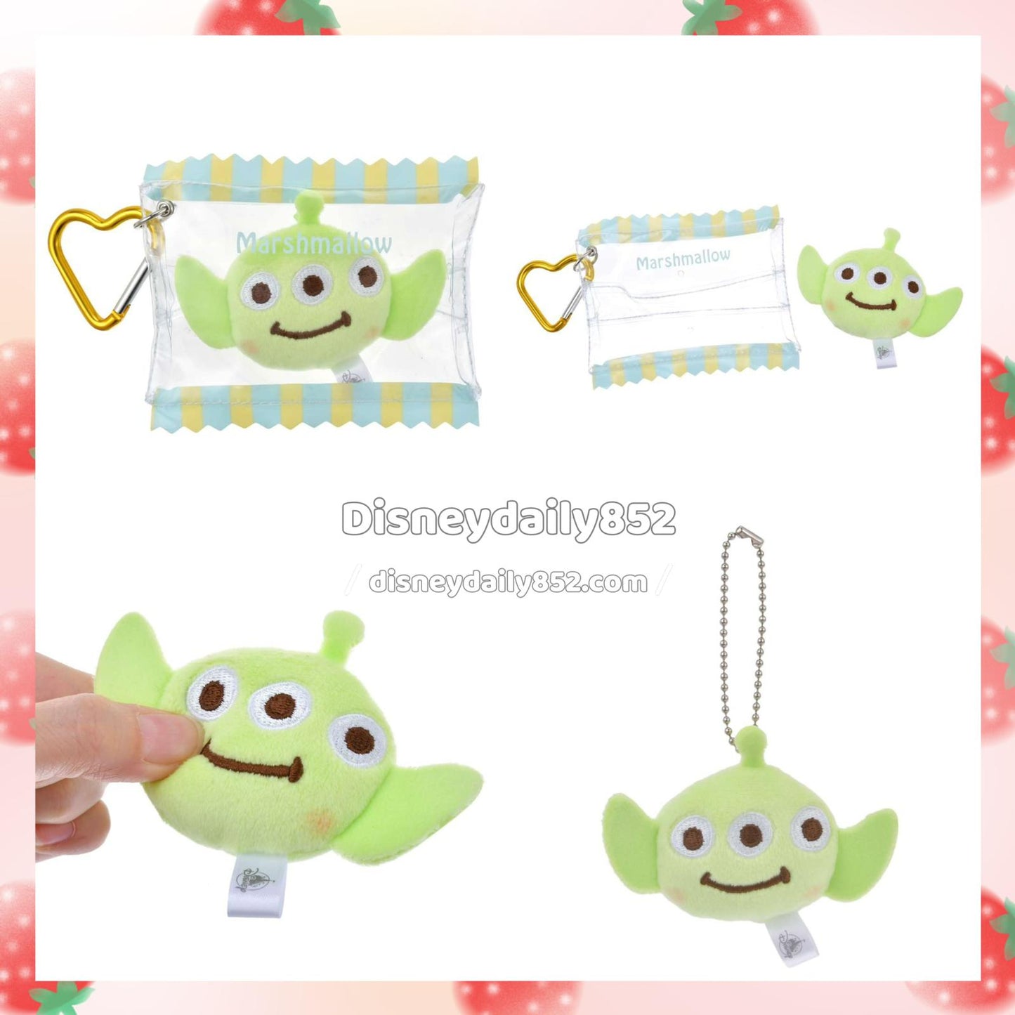 棉花糖匙扣 生蠔bb/ 小甘/ 三眼仔/ 美美/ Donald/ Pooh/ Stitch/ Marie/ Baymax