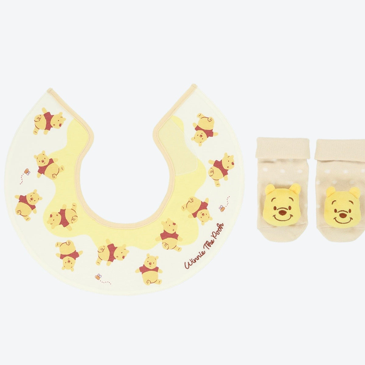 東迪|Pooh - 口水肩 & 襪仔 Baby Gift Set