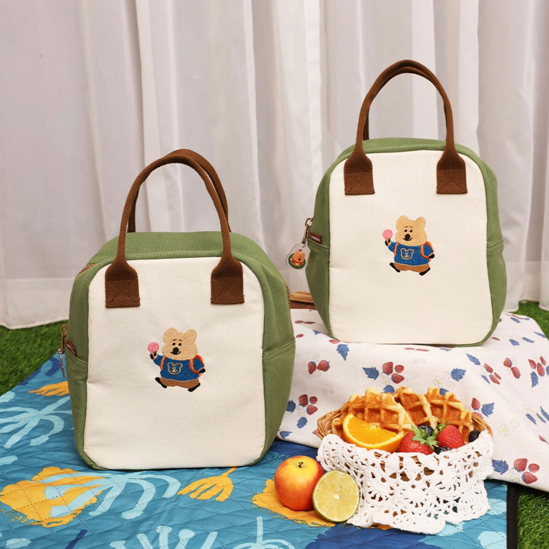 台灣 刺繡保溫袋 - Dinotaeng 短尾袋鼠校園系列