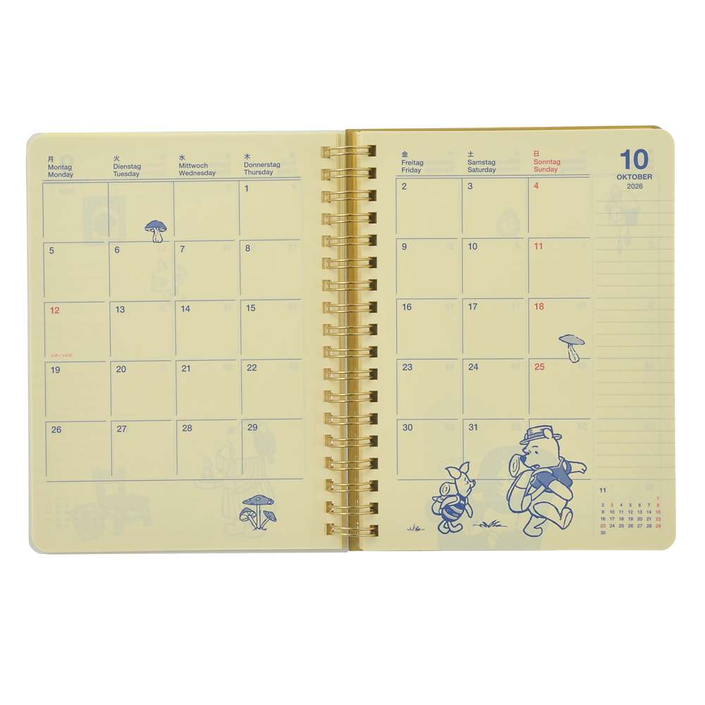 Pooh Rollbahn Schedule Book CALENDARS & ORGANIZERS 2026