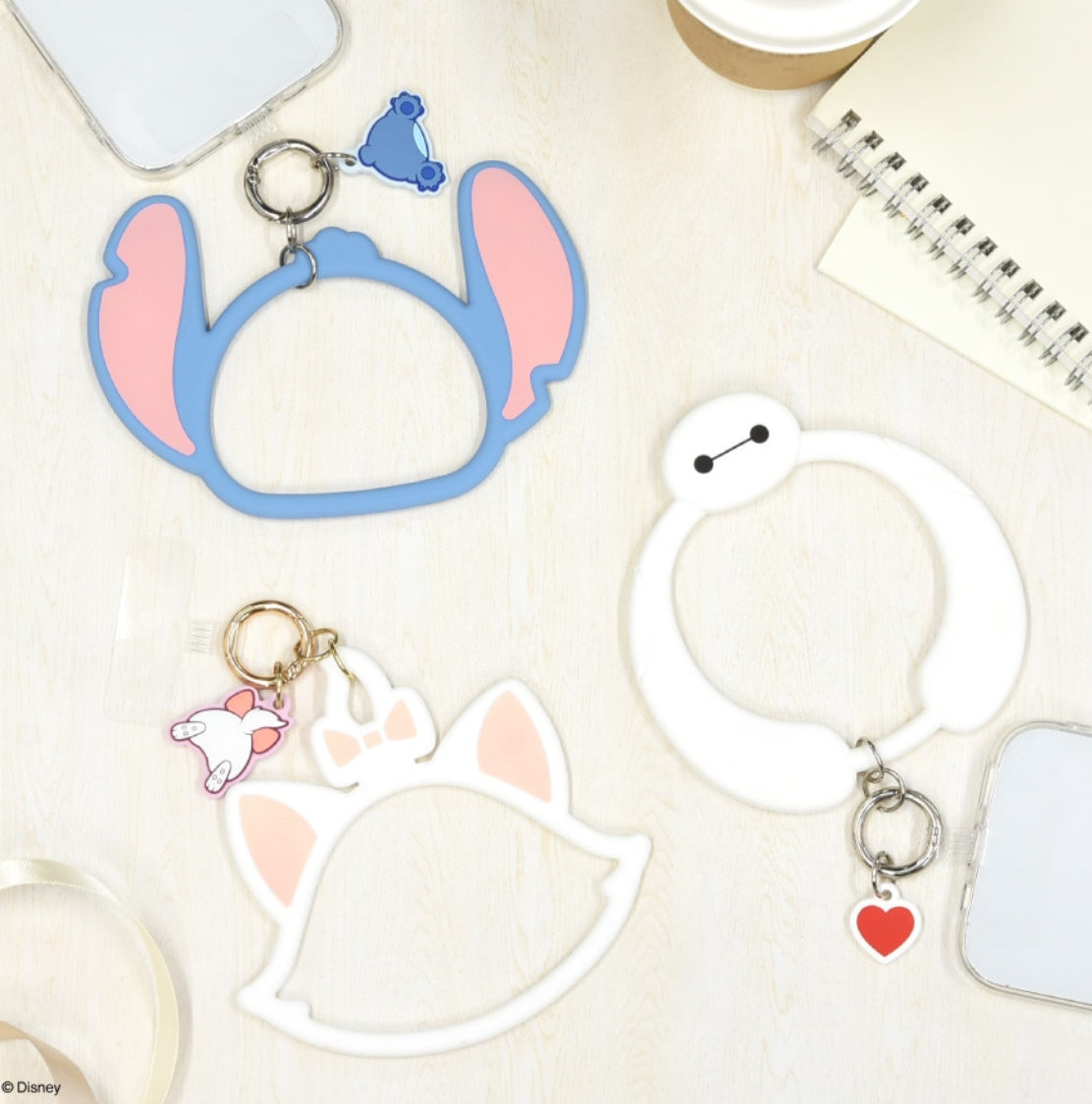 Stitch/ Marie/ Baymax 電話手環連扣