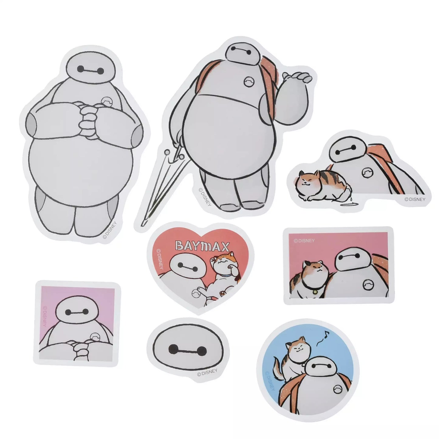 Baymax/ Stitch/ Marie & Dumbo & Bambi/ Princess 大貼紙套裝 Sticker Collection
