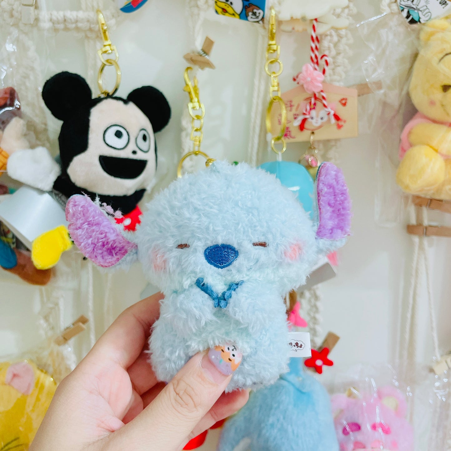 現貨 咪咪咀笑公仔吊飾 ほっちょ Stitch/Pooh/ Marie/ Lucifer