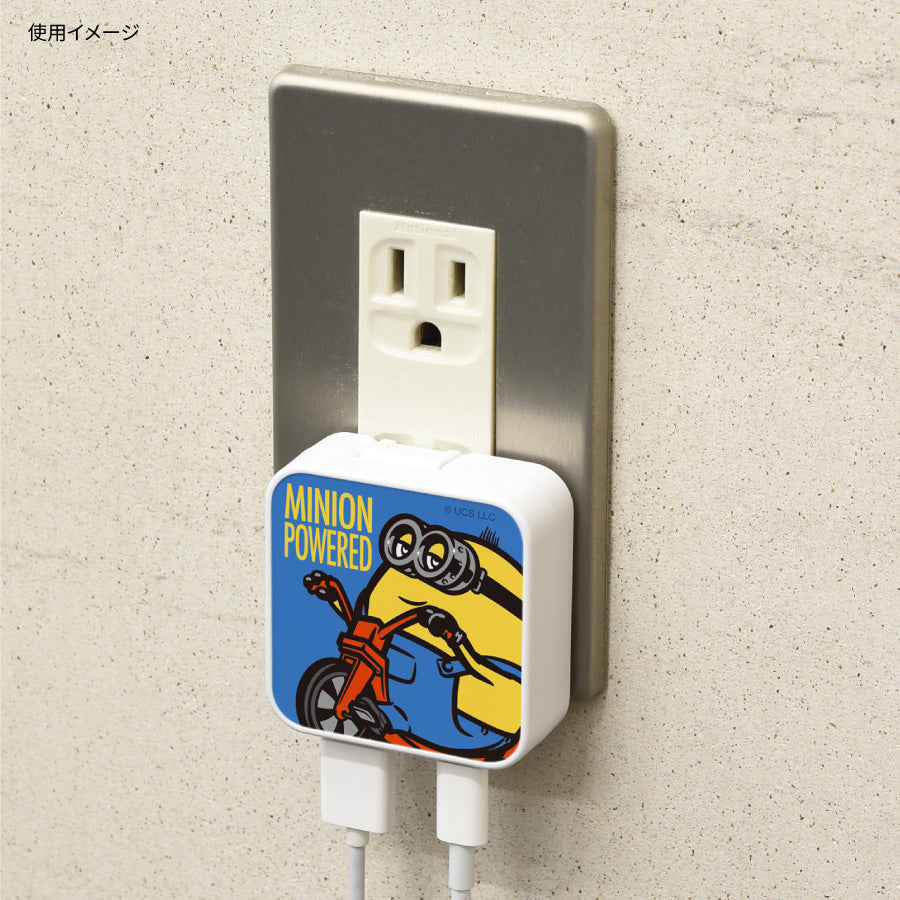 Minions 2腳日本用 USB / USB Type-C AC Adapter (旅行用)