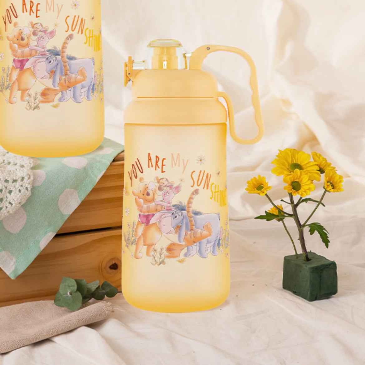 台灣 大容量彈蓋水樽 2000ml Pooh / Mickey & Minnie