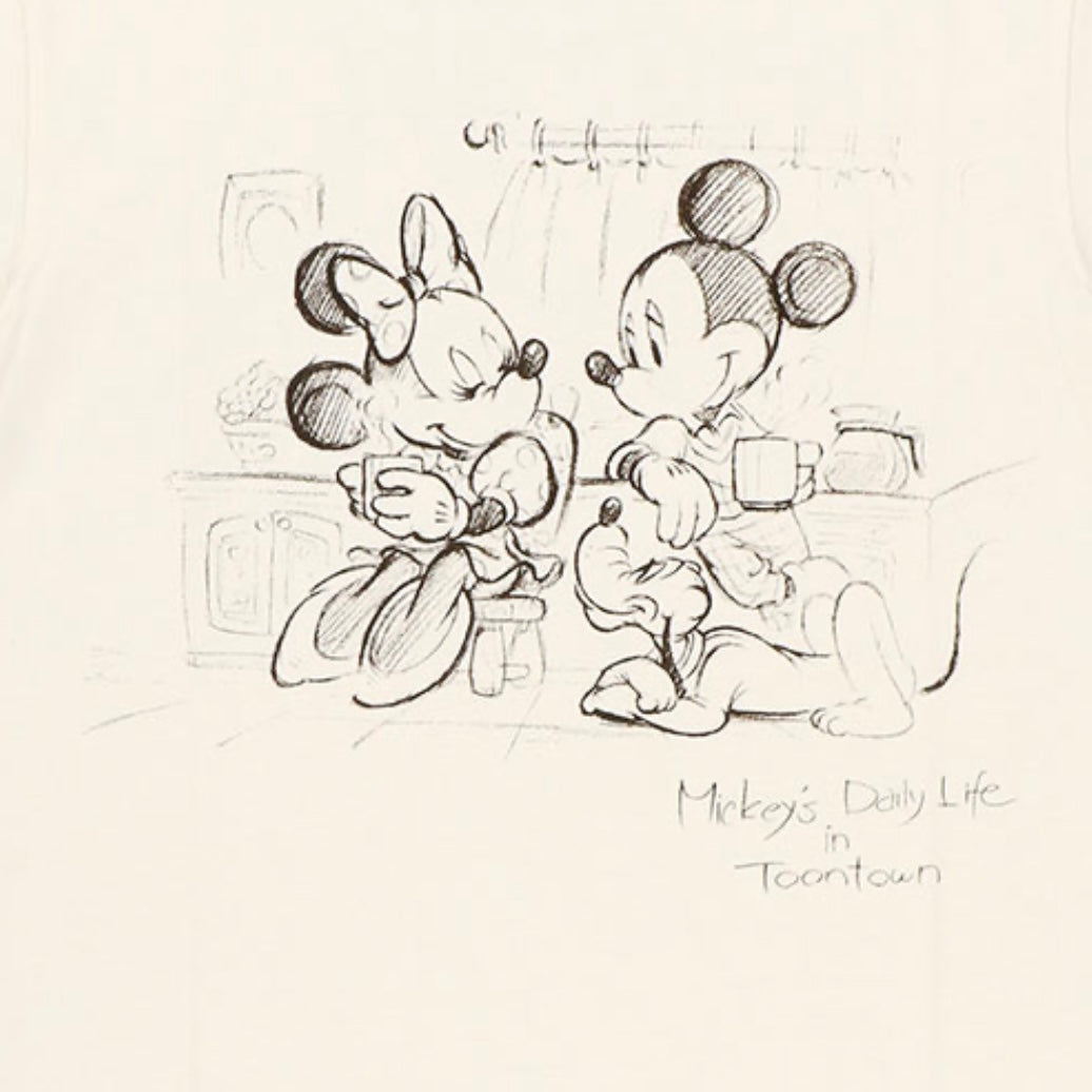 Mickey & Minnie 白色Tee