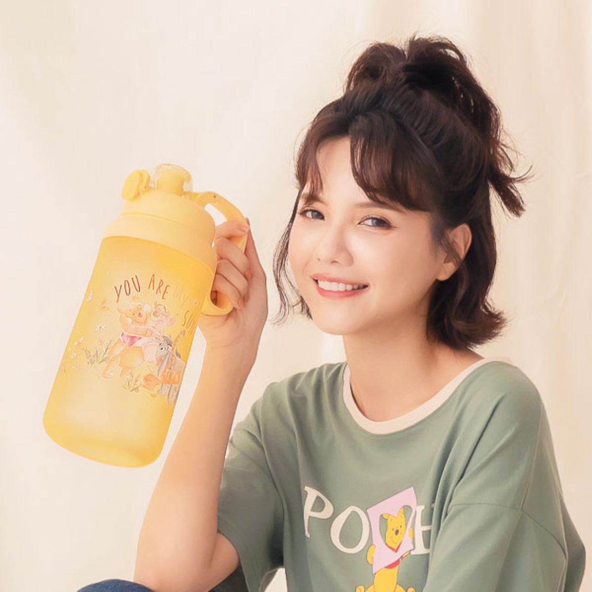 台灣 大容量彈蓋水樽 2000ml Pooh / Mickey & Minnie