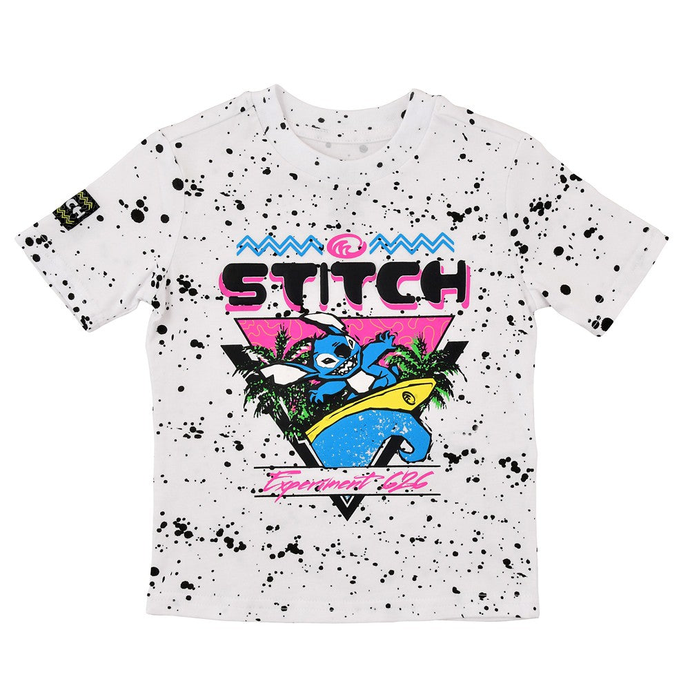 童裝短袖Tee Disney Stitch&Scramp OHANA LIFE