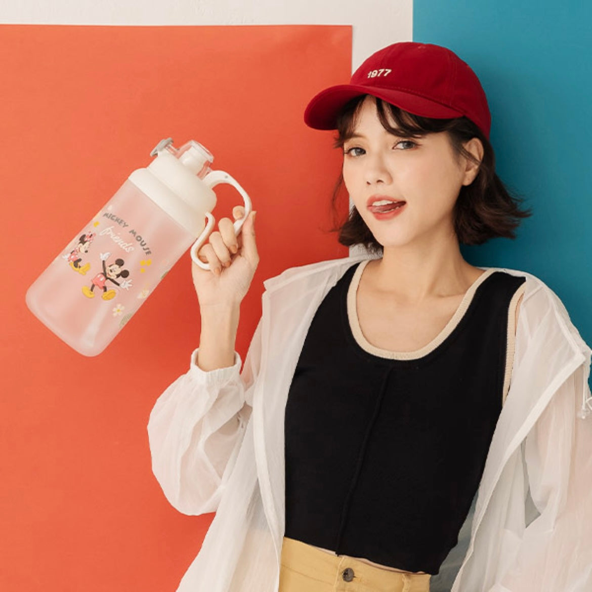 台灣 大容量彈蓋水樽 2000ml Pooh / Mickey & Minnie