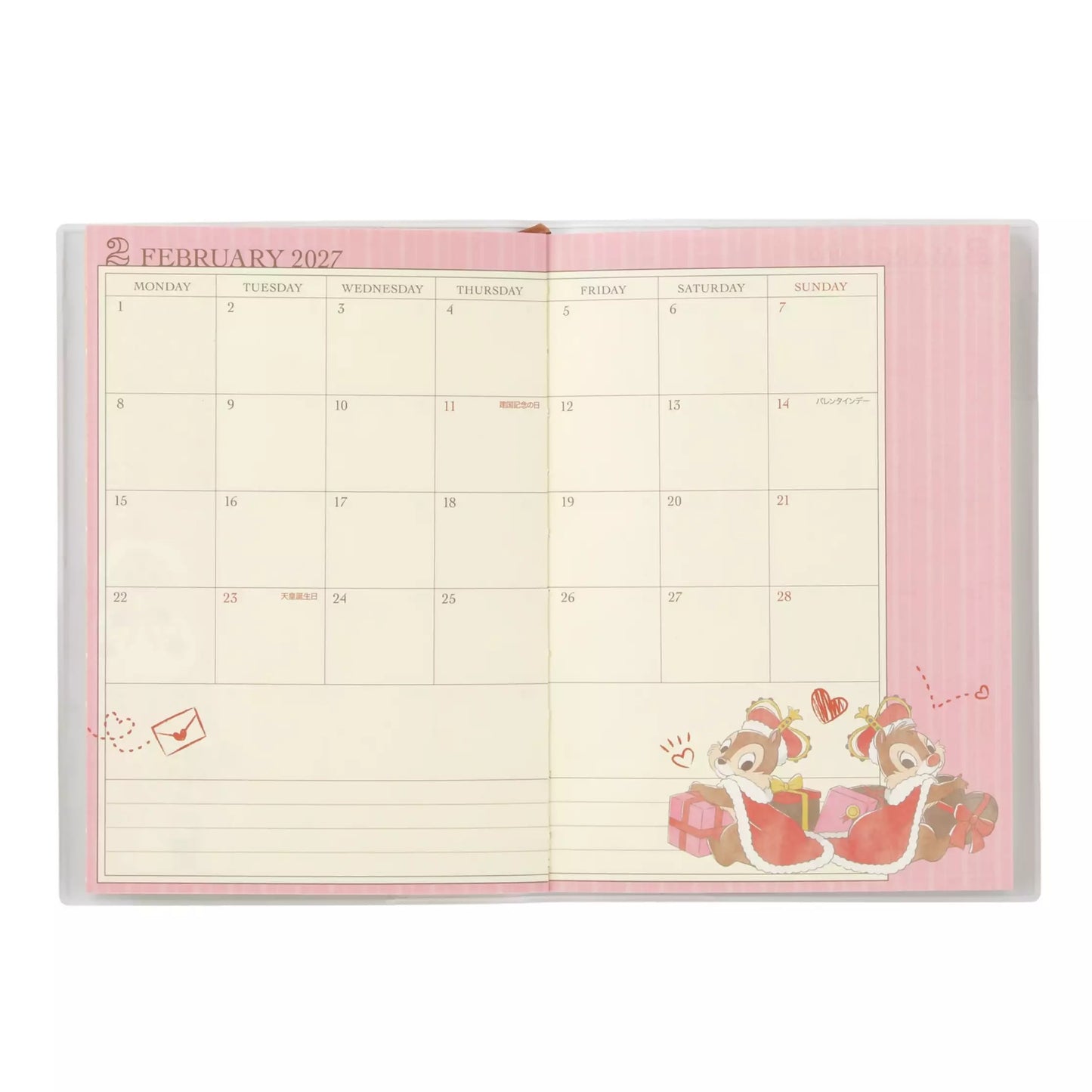 Chip & Dale 月間 B6 Schedule|CALENDAR ＆ ORGANIZER 2027