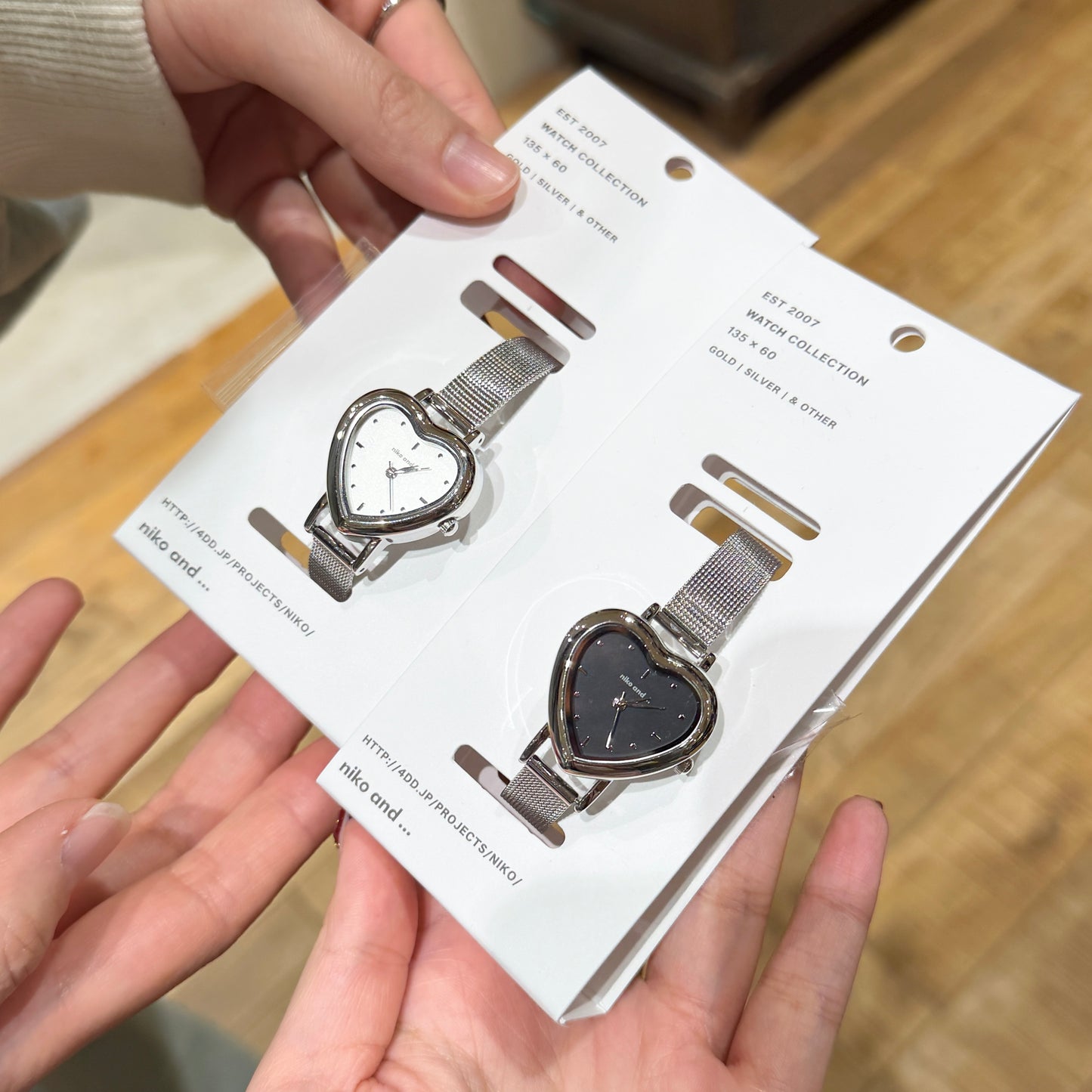 niko and heart mesh watch 心形手錶