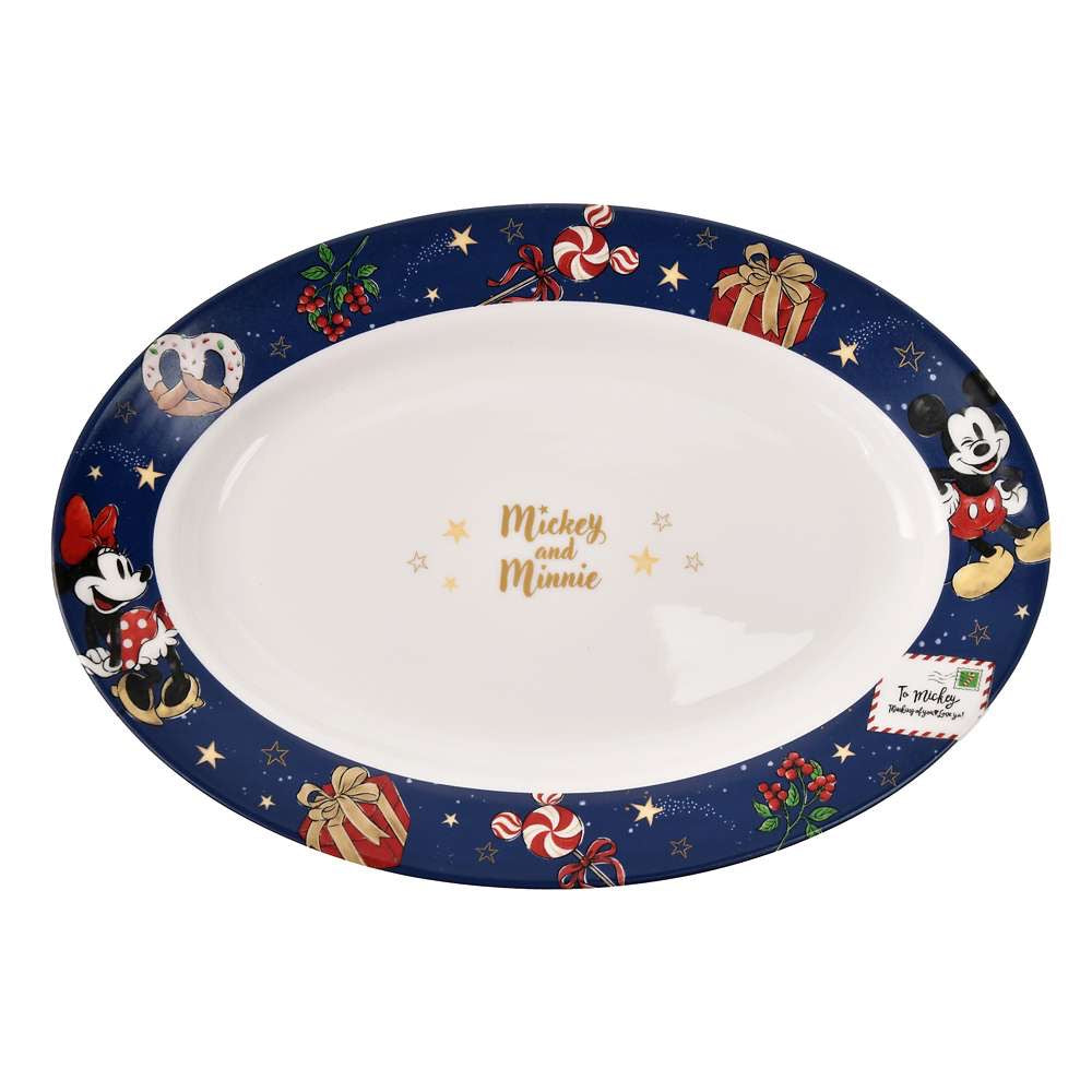 Mickey & Minnie 陶瓷碟 - HOLIDAY SEASON COLLECTION