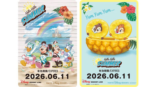 Mickey & Friends/ Chip & Dale 紀念車票 - DisneyLand 園區 Hello Hello Summer