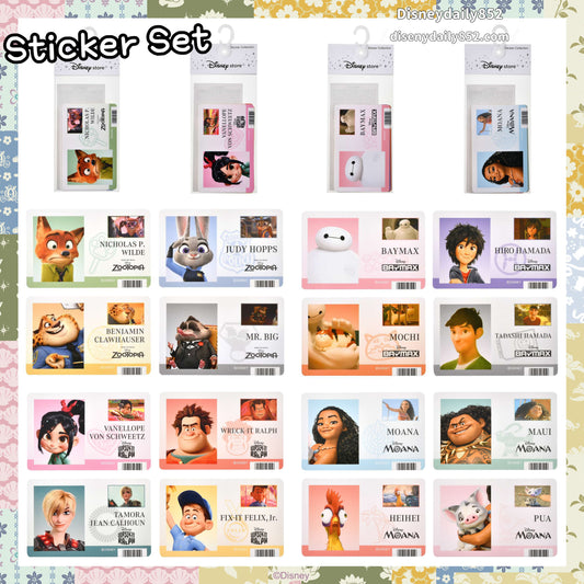 Zootopia/ Bayamx/ 雲妮/ Moana 證件風Sticker Set - Sticker Collection