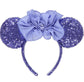 閃片紫色紗蝴蝶結 Minnie 頭箍