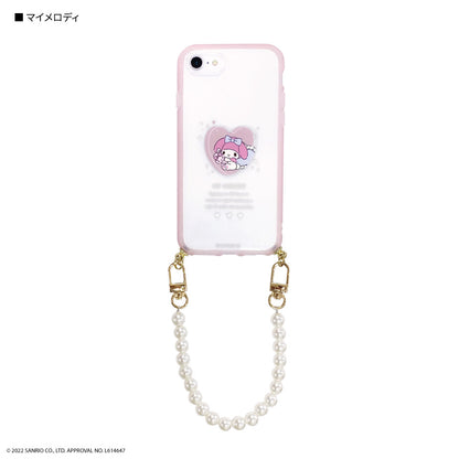 Sanrio 電話珍珠手環連手機殼 iPhone case Melody/ Kuromi/ Cinnamoroll iPhoneSE(第3世代/第2世代)/8/7/6s/6