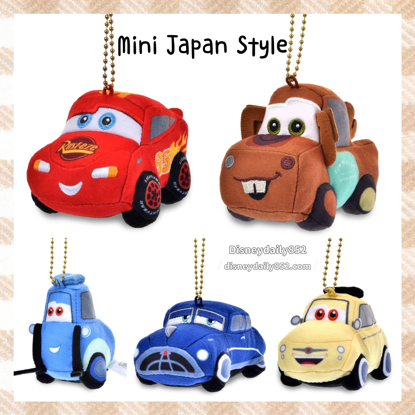 哨牙嘜/Mcqueen/ 藍天博士/ 勞佬(黃)/ 呀佳 掛飾 ｜ Mini Japan Style