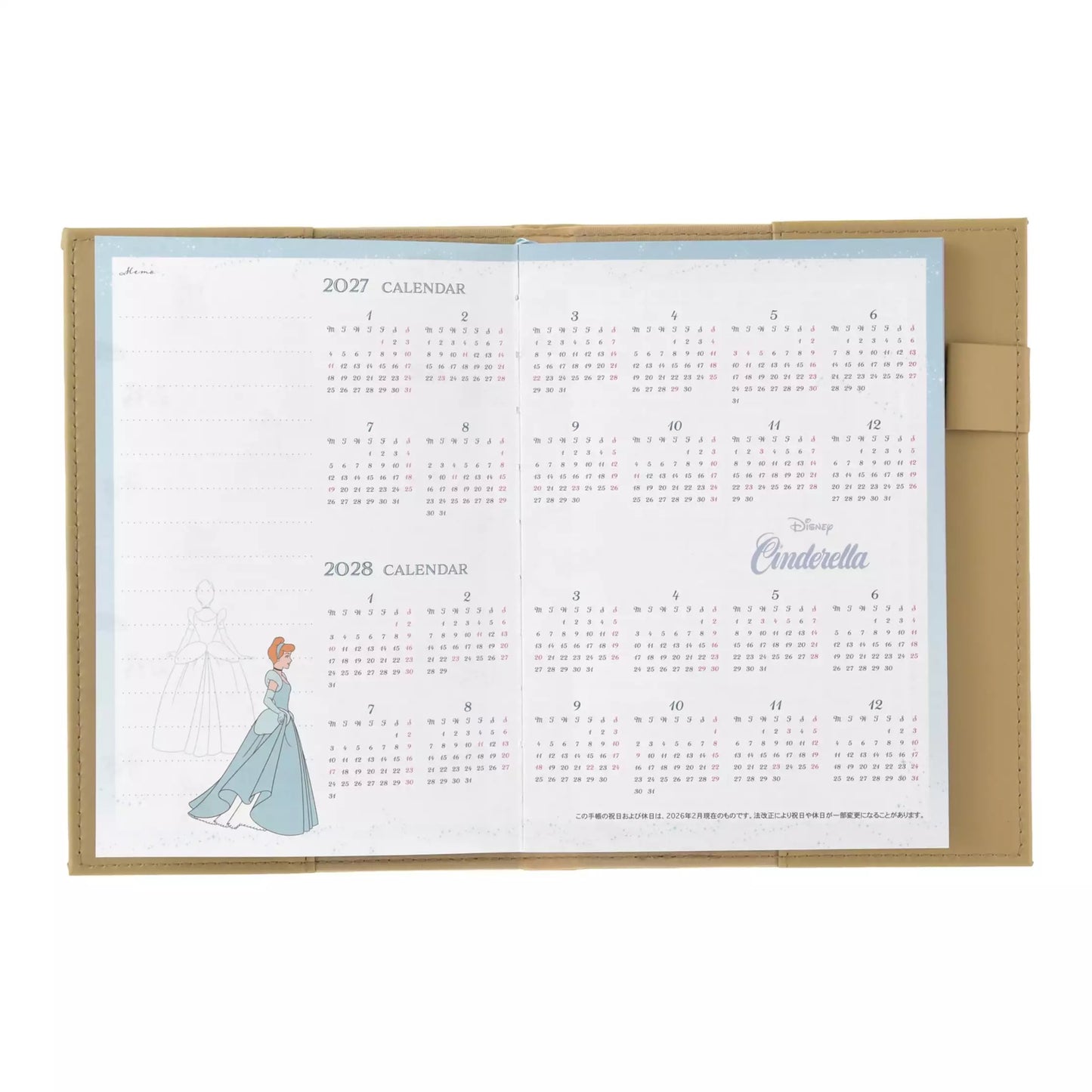 Cinderella 月週間 B6 Schedule|CALENDAR ＆ ORGANIZER 2027