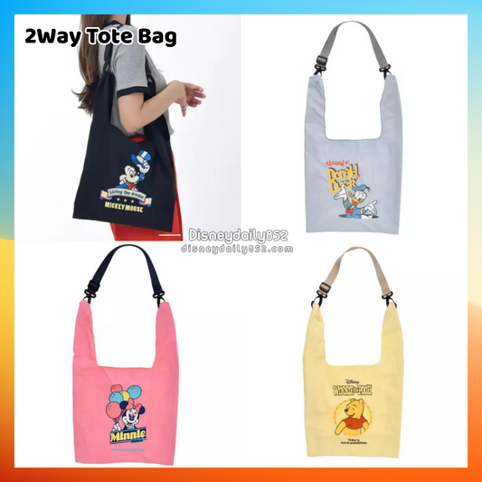 Mickey/ Minnie/ Donald/ Pooh Tote Bag 2WAY Embroidery Bag