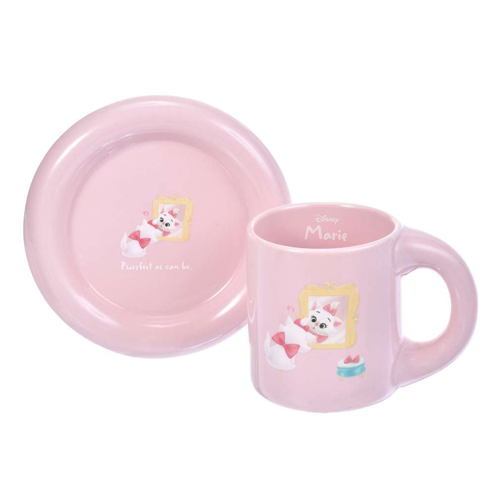 Marie 陶瓷杯連碟｜ DISNEY FLUFFY ANIMAL