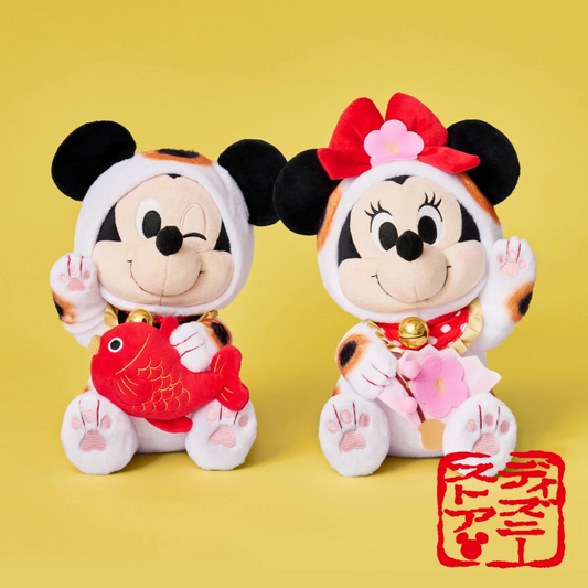 Mickey/ Minnie 招財貓公仔 迎春2025