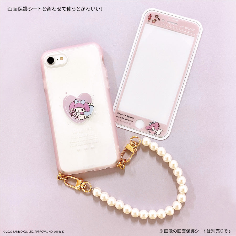 Sanrio 電話珍珠手環連手機殼 iPhone case Melody/ Kuromi/ Cinnamoroll iPhoneSE(第3世代/第2世代)/8/7/6s/6