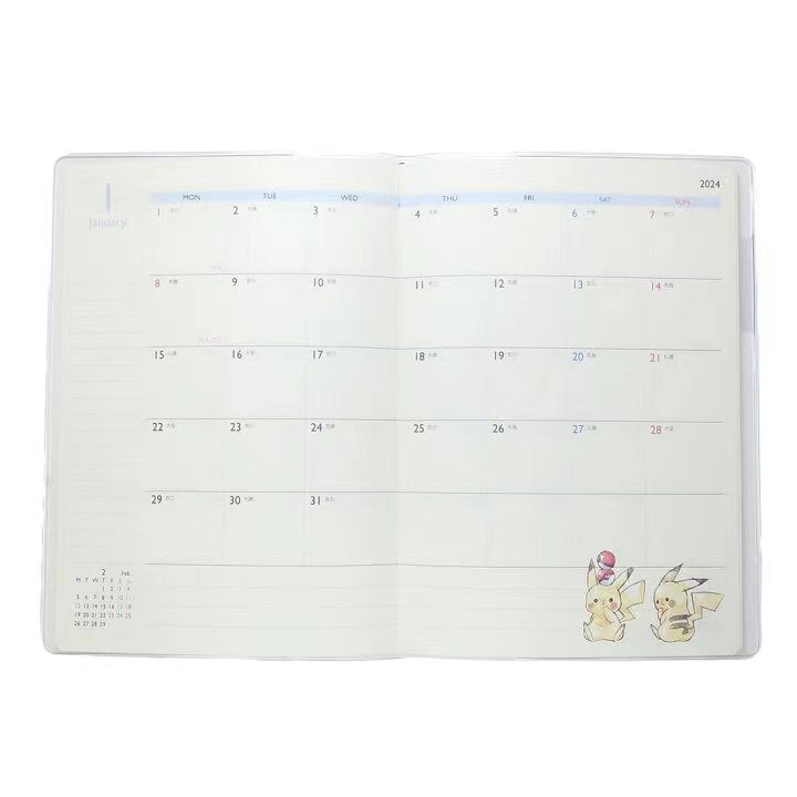 Pikachu baby (白色) B6 Schedule Book 2024