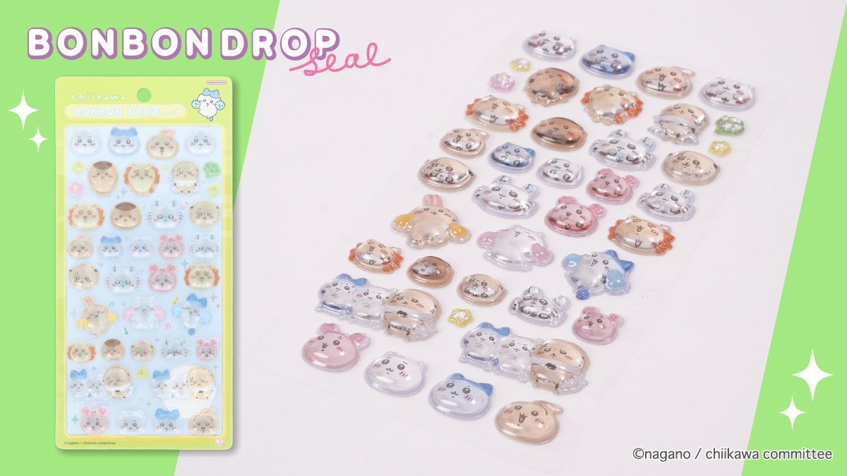 Chiikawa | 全員(Smile/ Pose) 脹卜卜貼紙 BONBON DROP Seal ちいかわ 小可愛