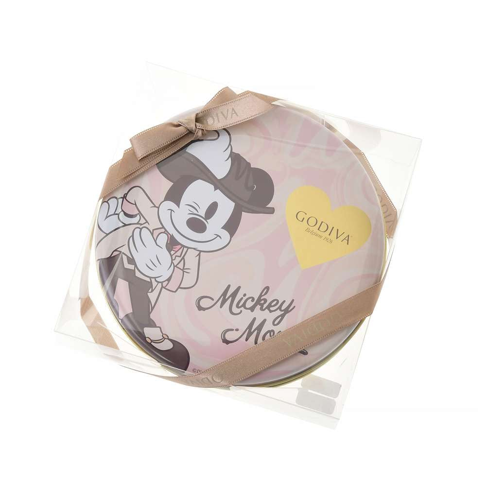 DISNEY VALENTINE  GODIVA Mickey圓形罐裝朱古力禮盒