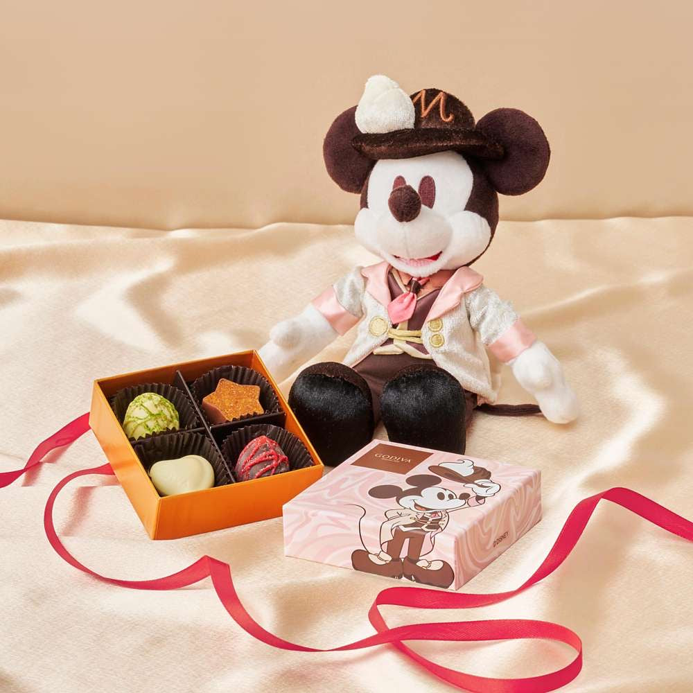 DISNEY VALENTINE  GODIVA Mickey 公仔連朱古力禮盒