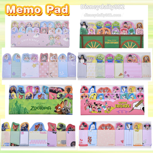 Toy story/ Chip & Dale/ Zootopia/ Mickey & Friends - Memo Pad