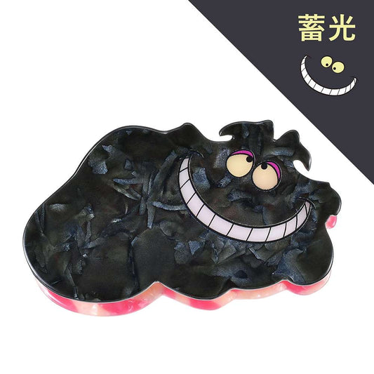 妙妙貓 雙面夜光髮爪夾 - Cheshire Cat